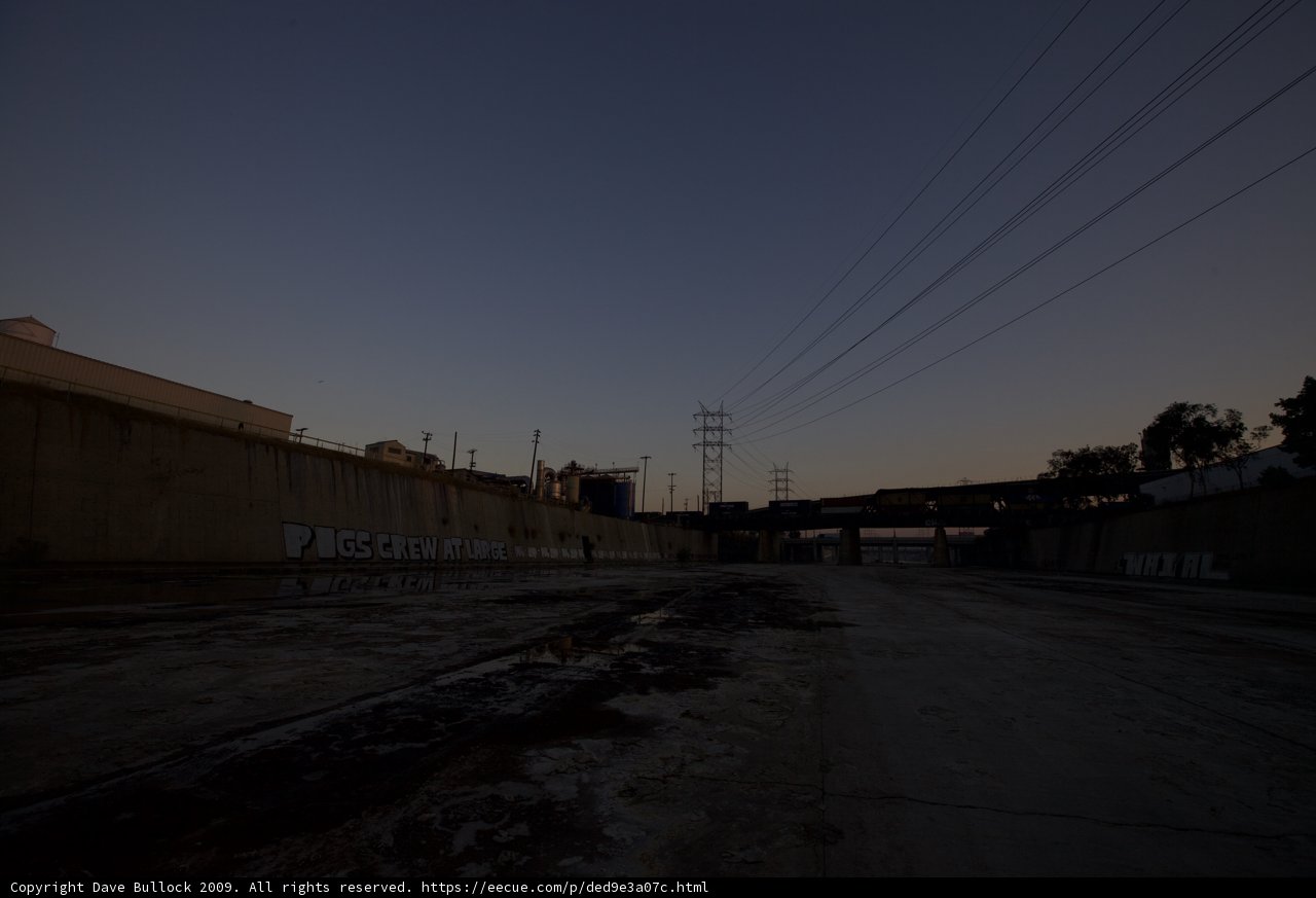 Dusk on a Graffiti-Adorned Street