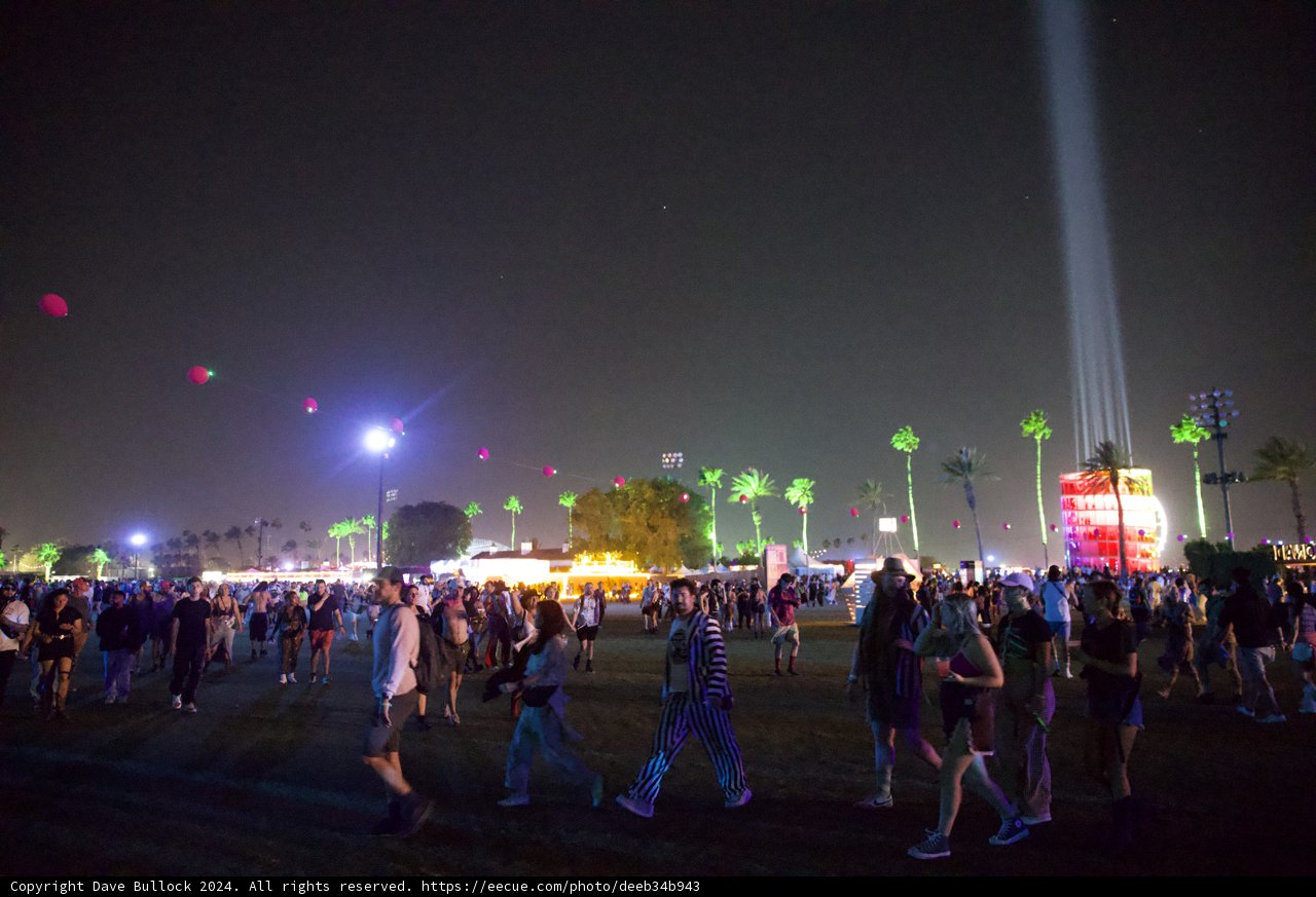 Vibrant Nights at Coachella 2024: Urban Pulse and Festival Lights