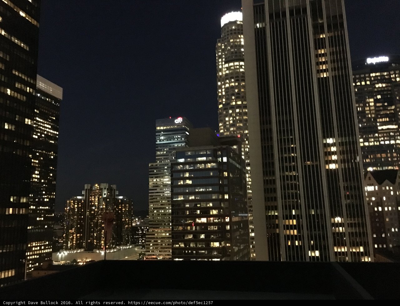 Nighttime View from a Los Angeles High Rise