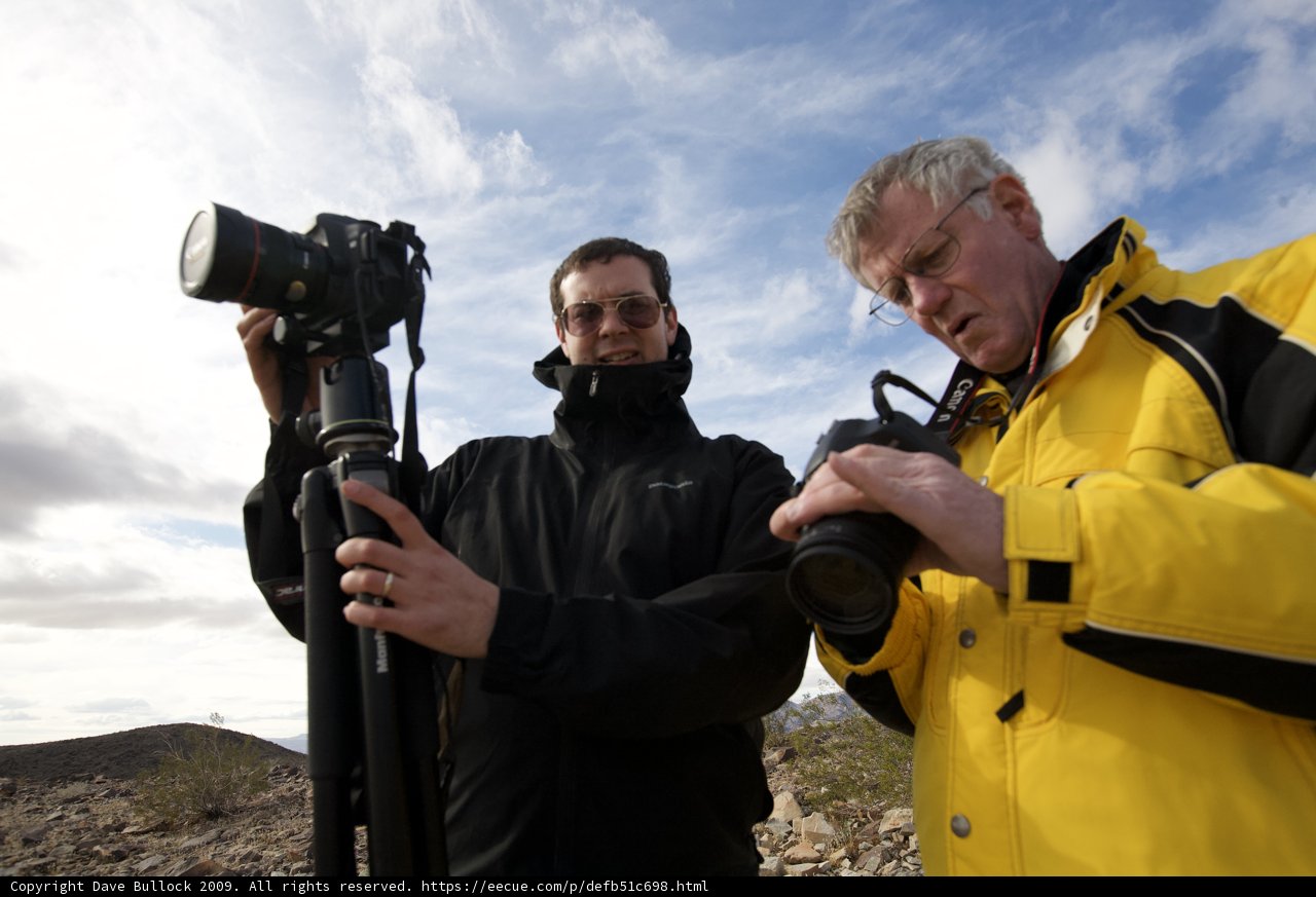 Yellow-Jacketed Photographers Take in the Jtree Scenery