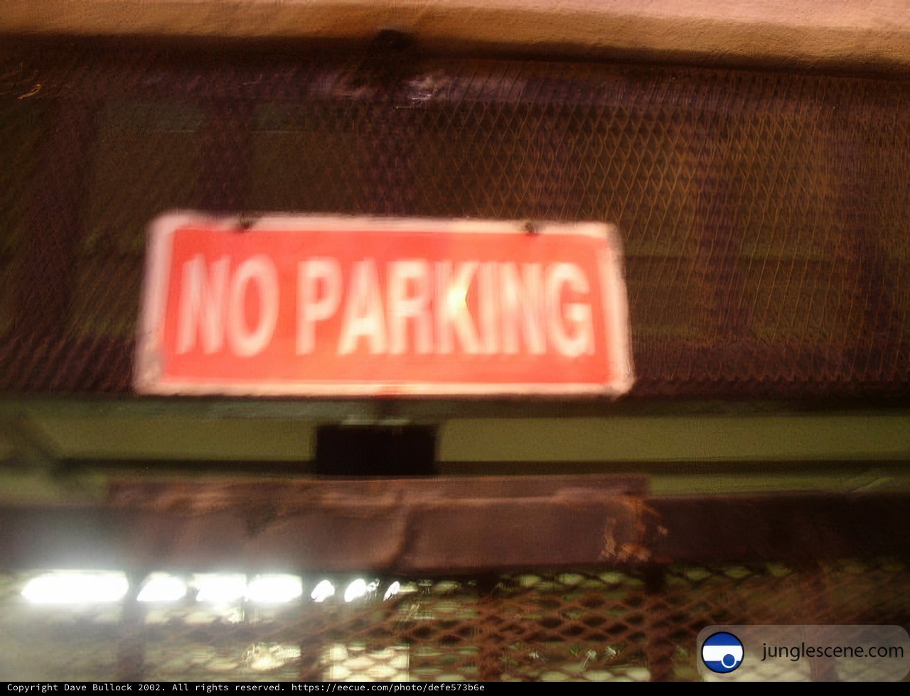 No Parking Sign on Building