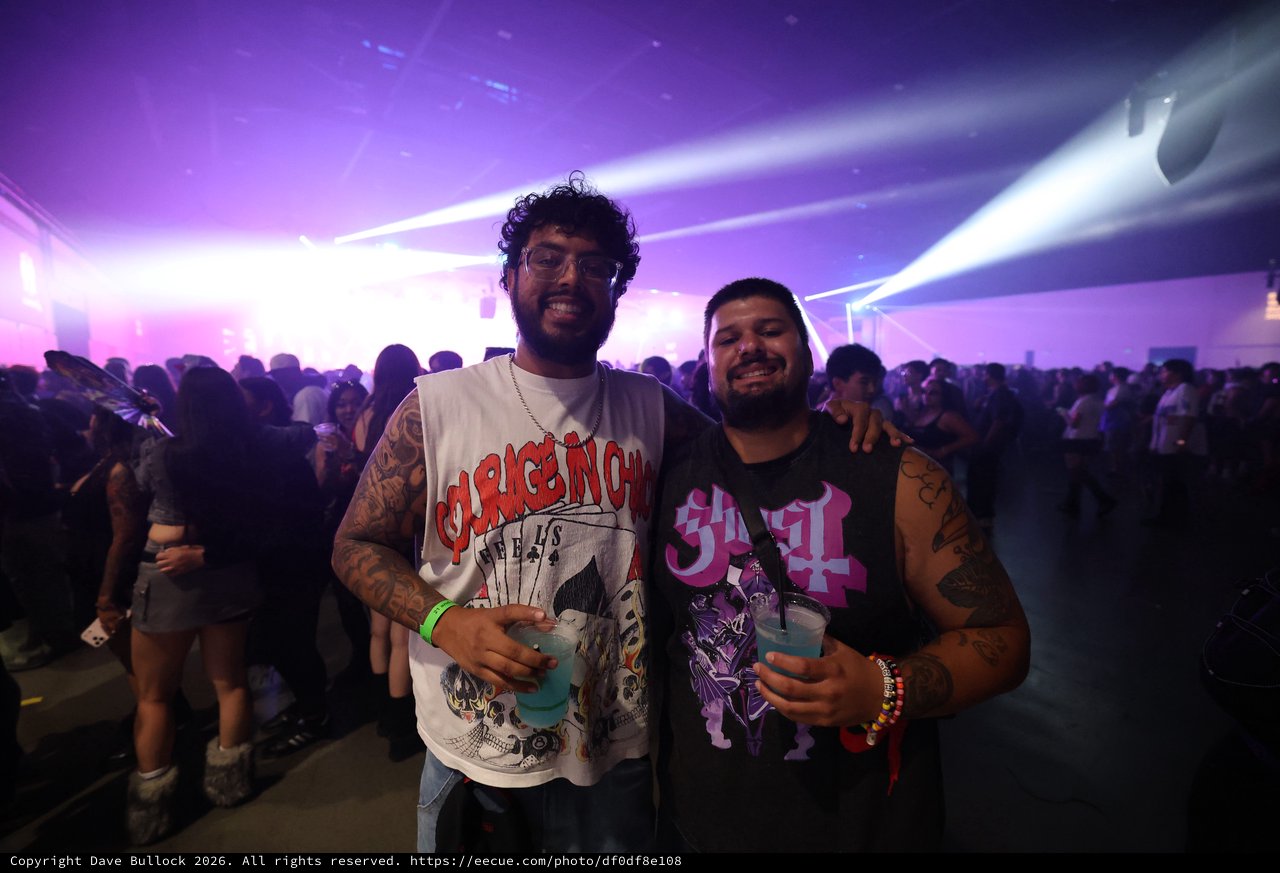 Two Friends Smiling at Wobbleland 2026 EDM Festival