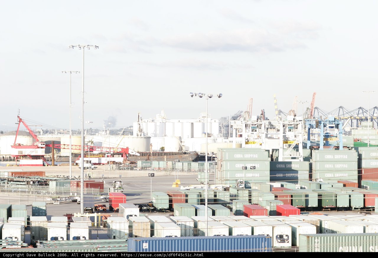 Bustling Port Container Yard by the Waterfront
