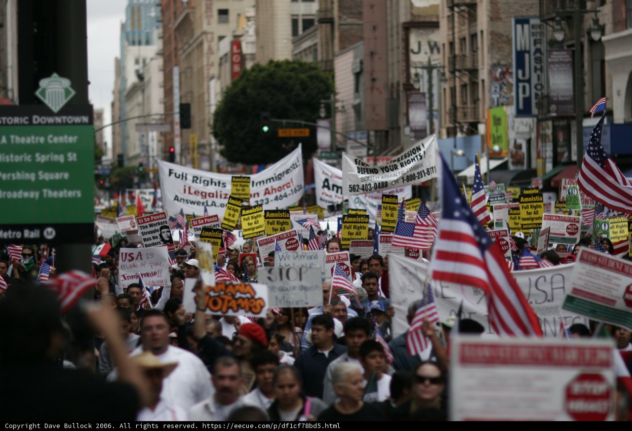 American and Mexican Flags Unite in Student Protest