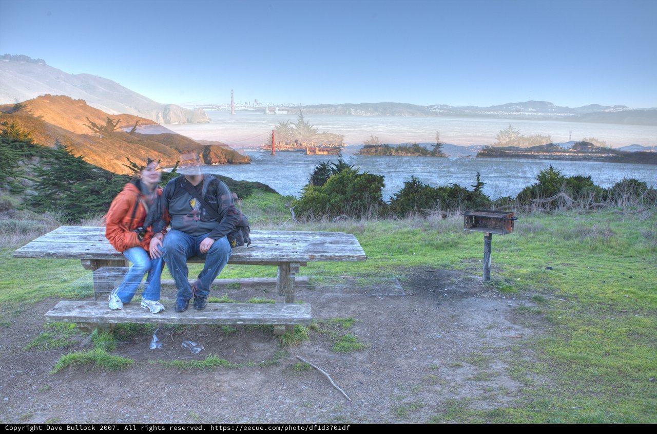 Couple at Overlook with Golden Gate Bridge Vista