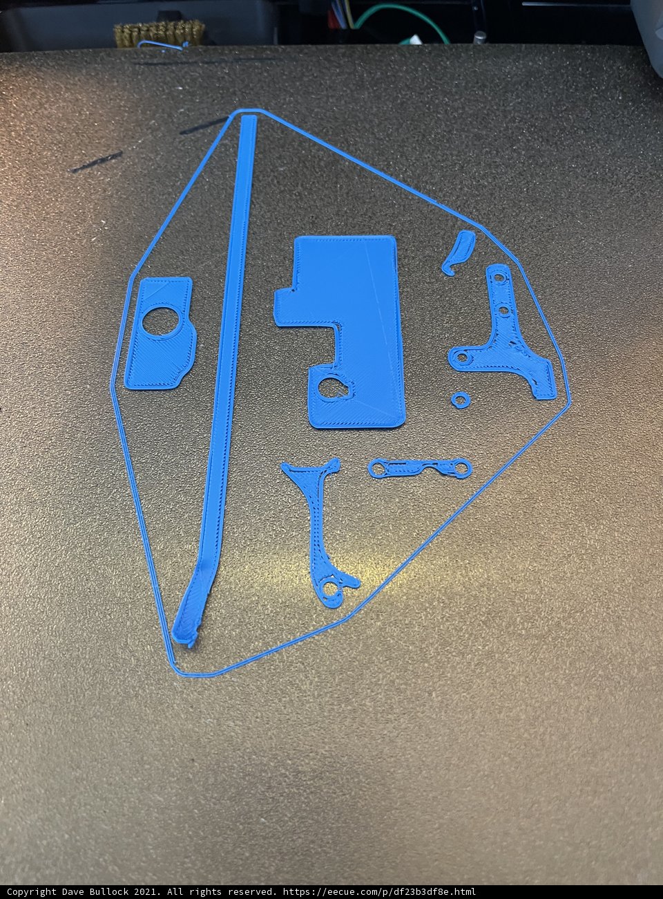 Blue Plastic Text Piece