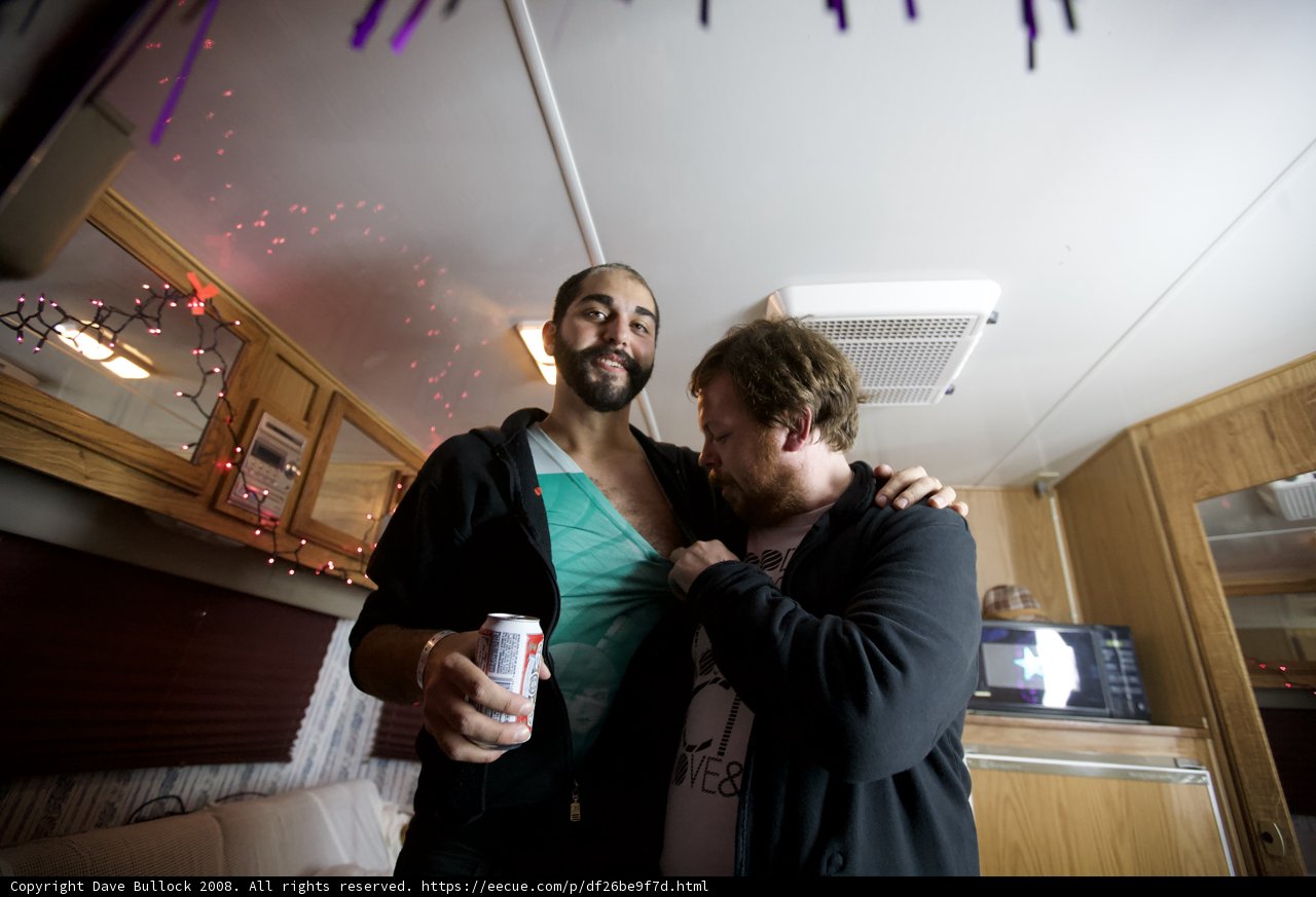 Bro Hug in the RV