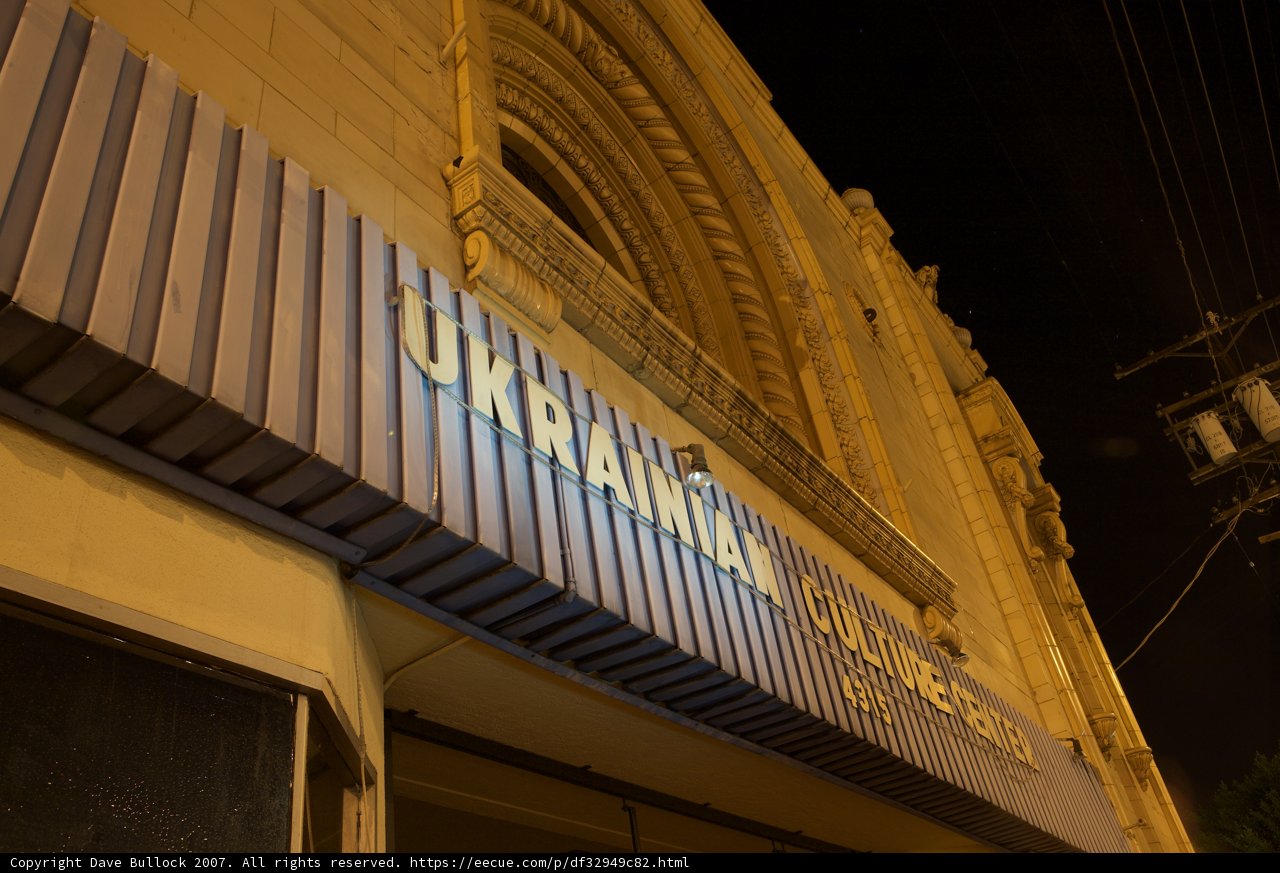 The Ukrainian National Opera House in San Francisco at Night