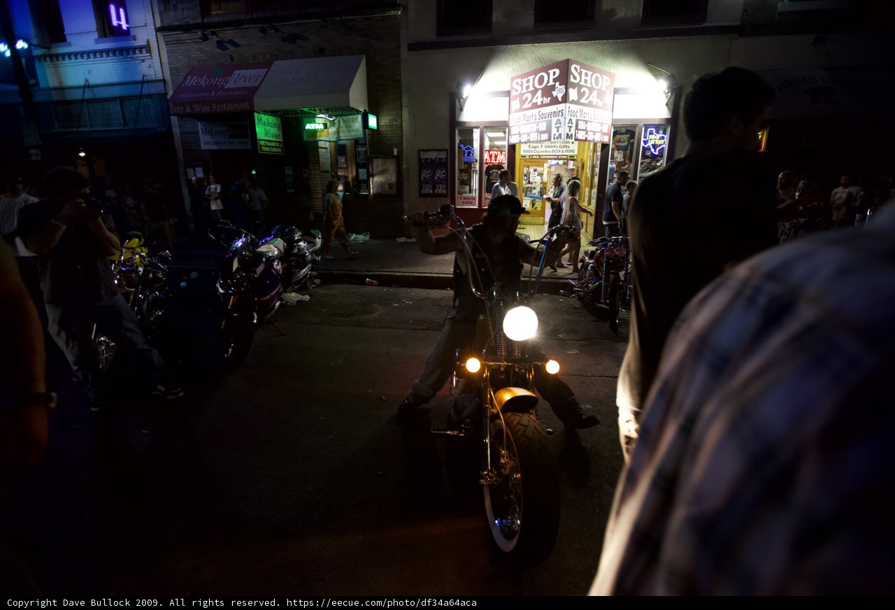 Motorcycle Enthusiasts at Austin Storefront