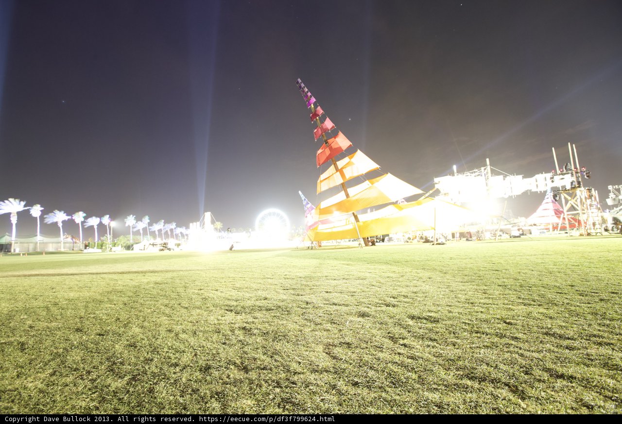 Sailboat Kite Soaring in the Night Sky