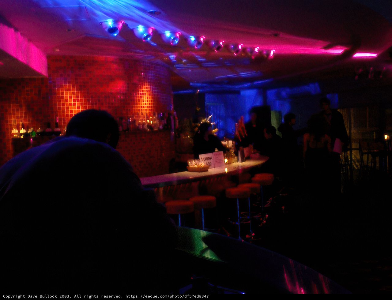 Neon Nightlife at a Tokyo Bar