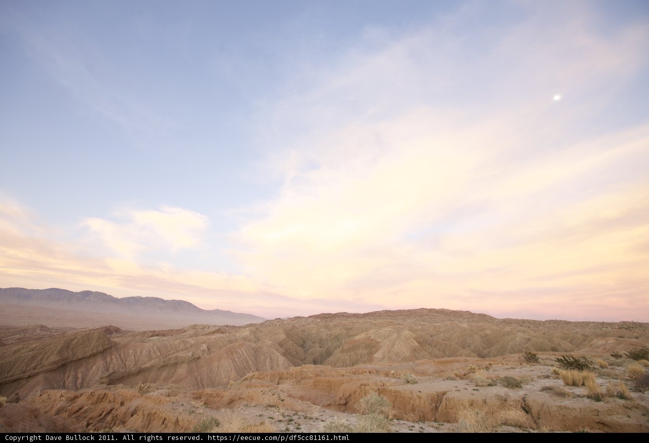 Moonrise over the Anza Borrego Desert