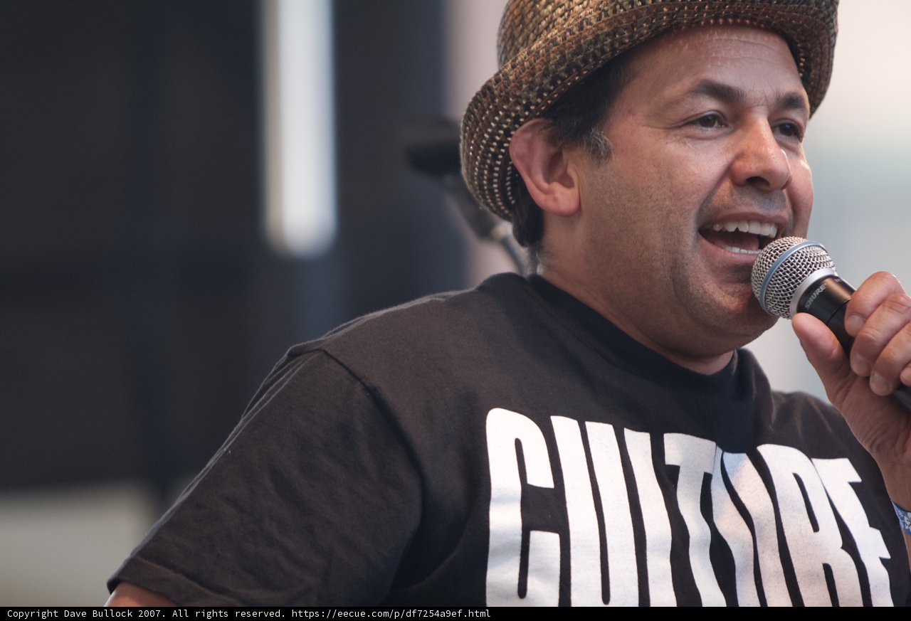 The Entertainer with a Hat and a Mic