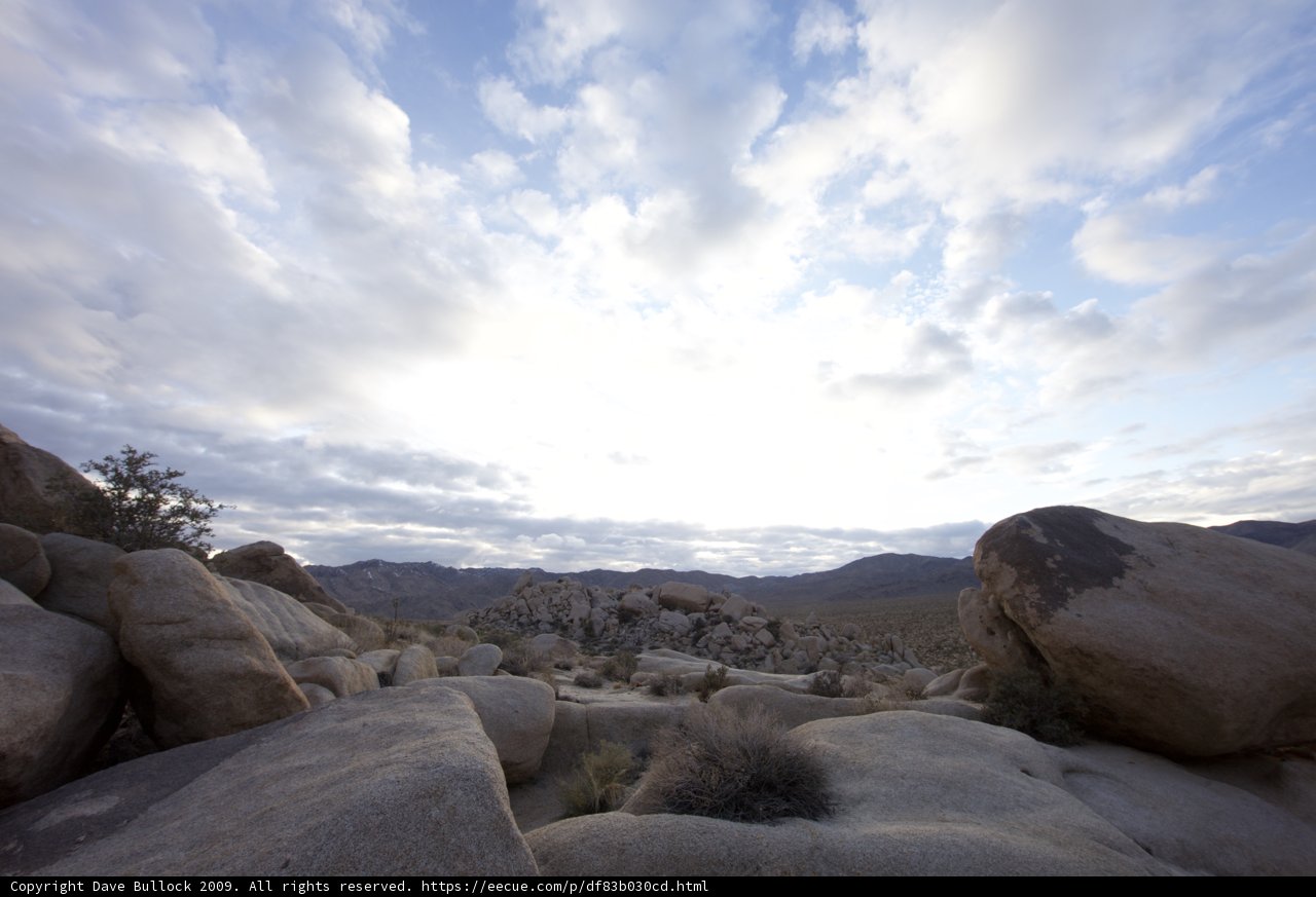 Sky and Rocks in Joshua Tree