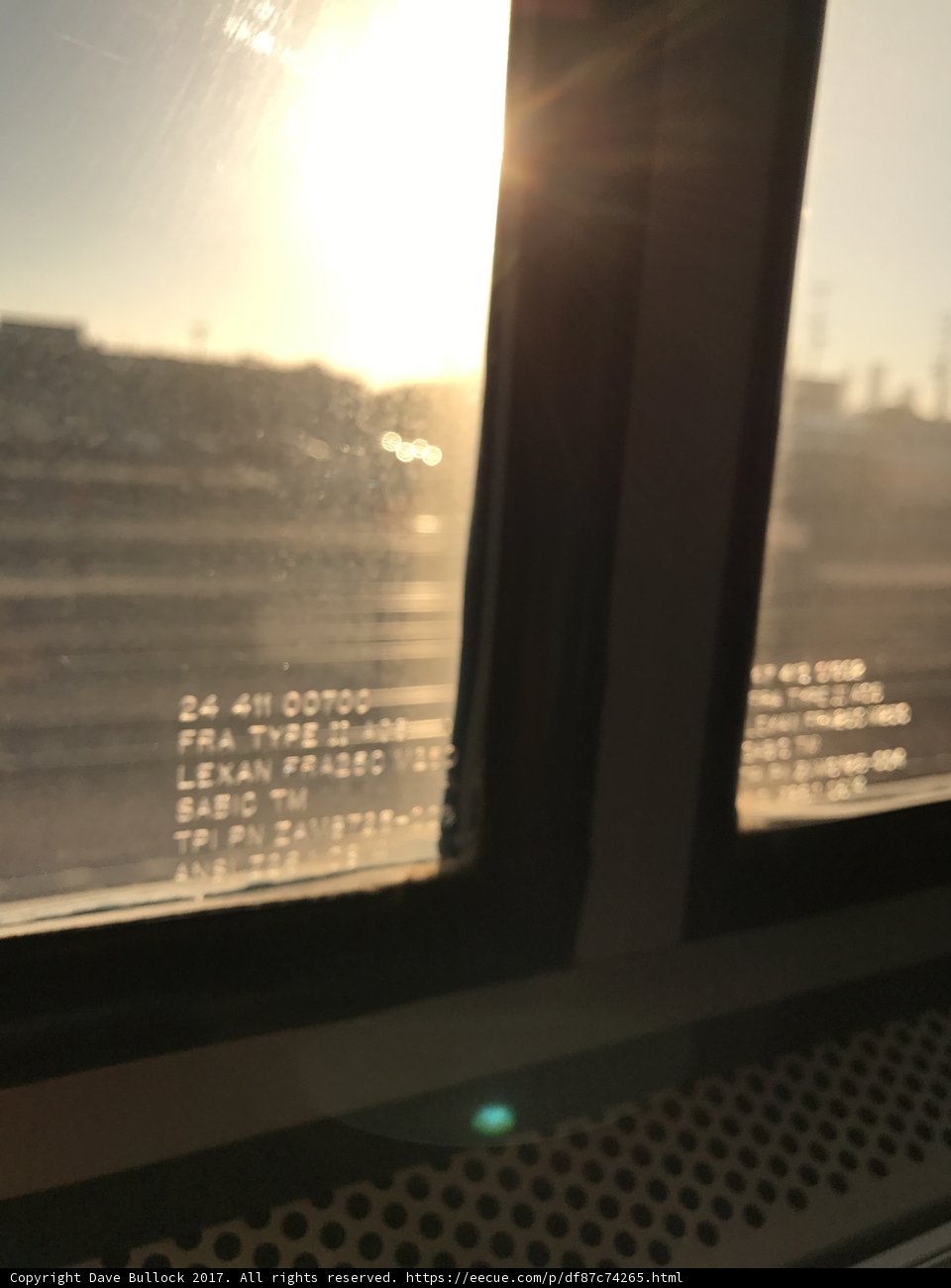 Sun's Flare Through Train Window