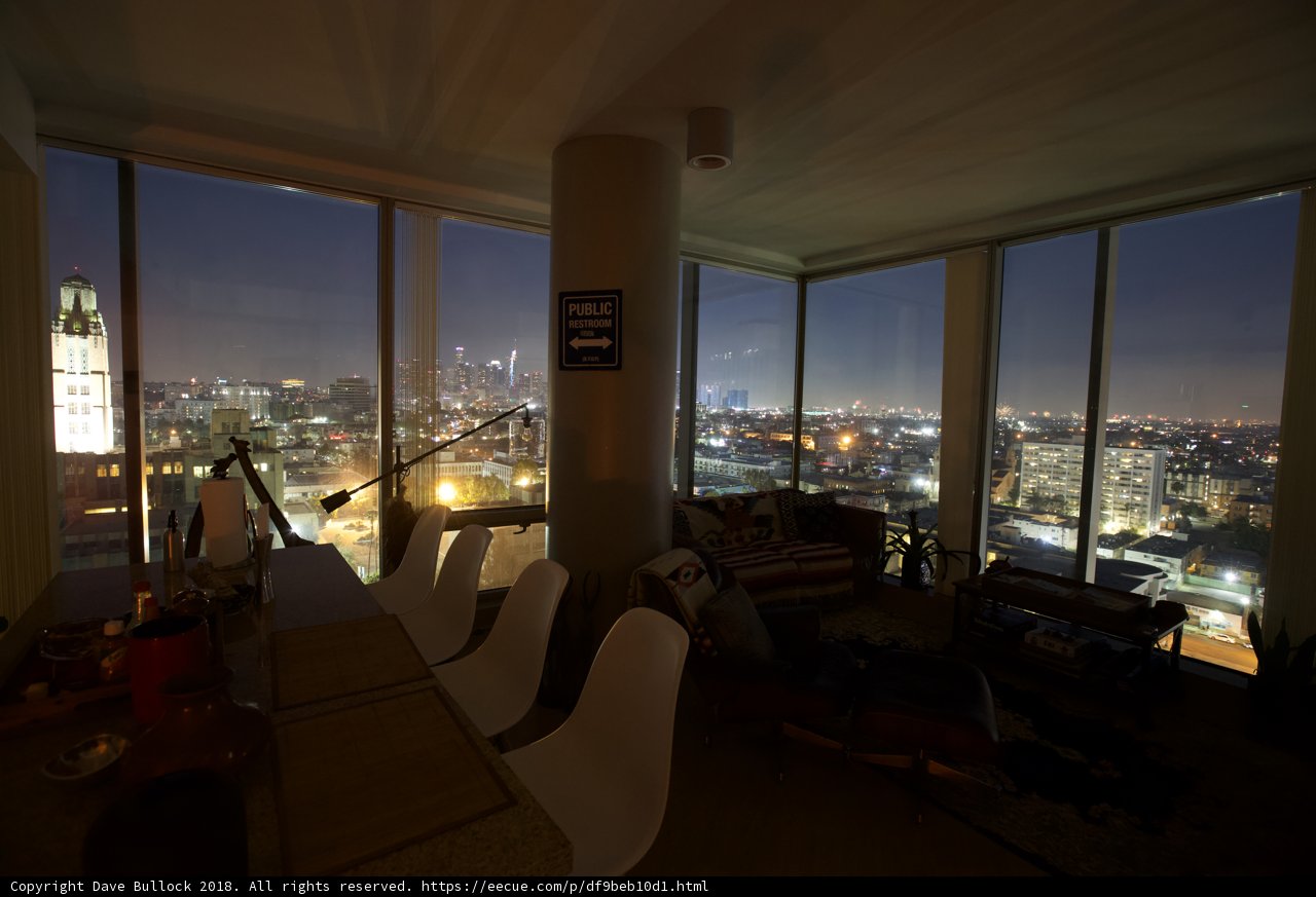 Cityscape from a Penthouse Living Room