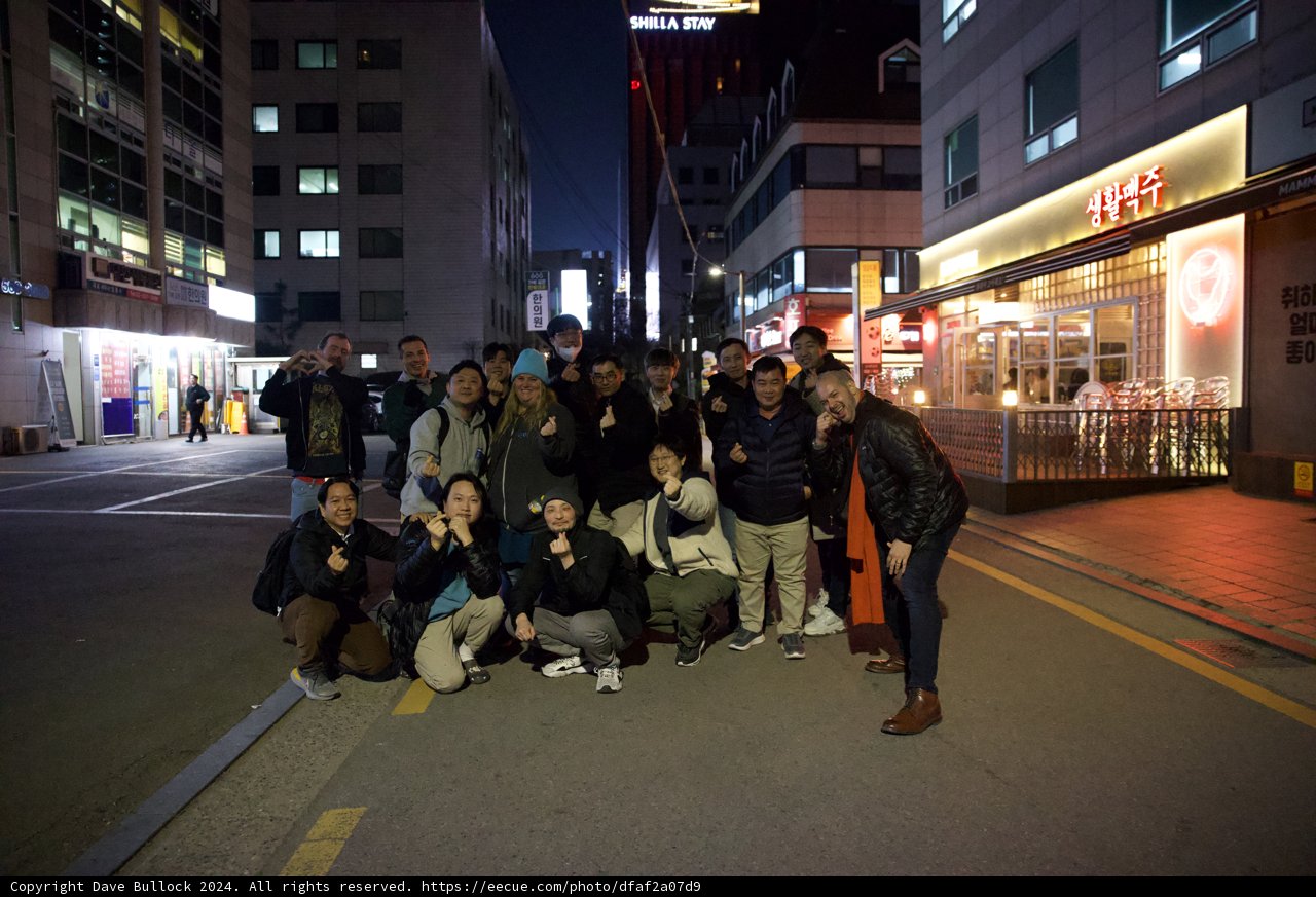Urban Nightscape: A Candid Gathering in Korea, 2024