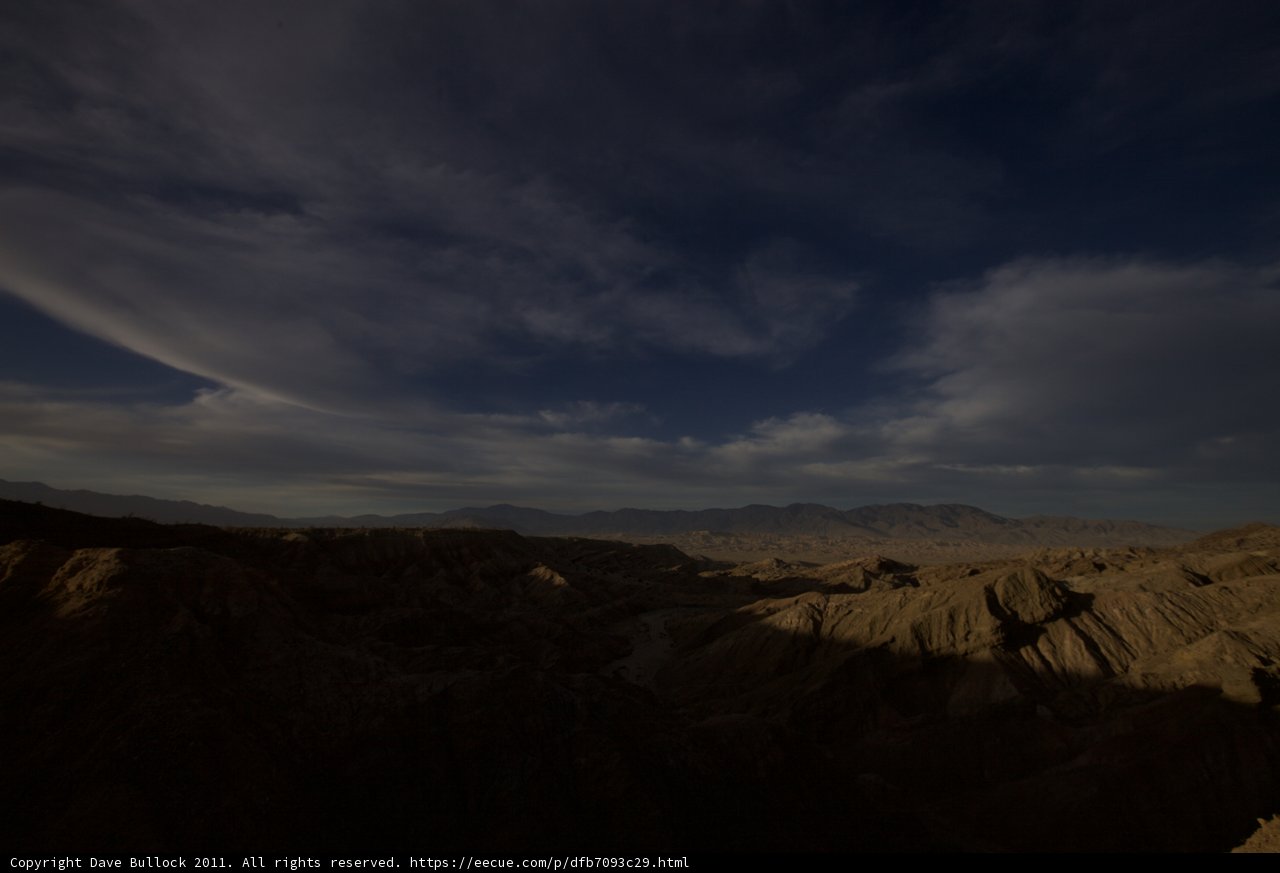 Sunset over the Anza-Borrego Plateau