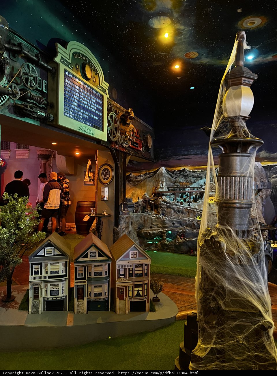 Enchanting Nightscape in a Miniature Village