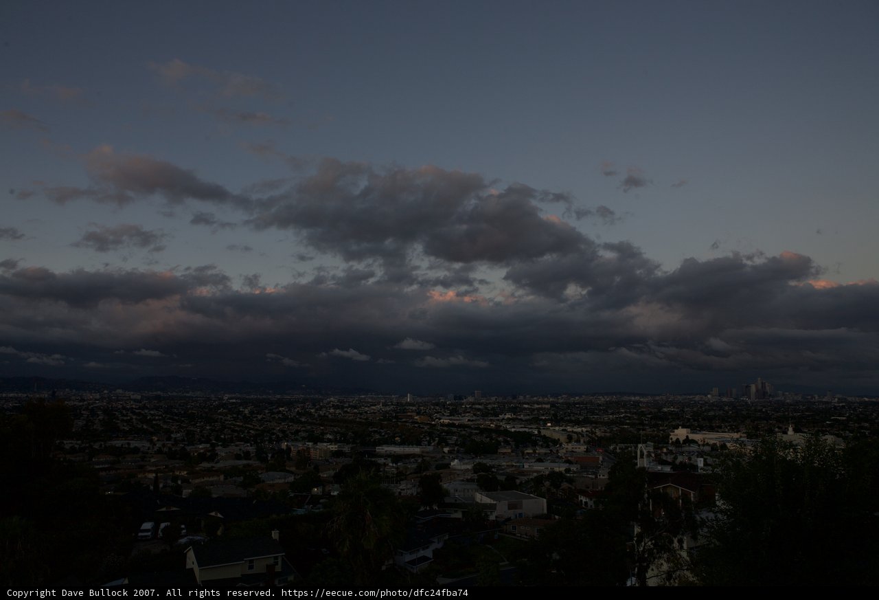 Dusk over the City from the Hillside