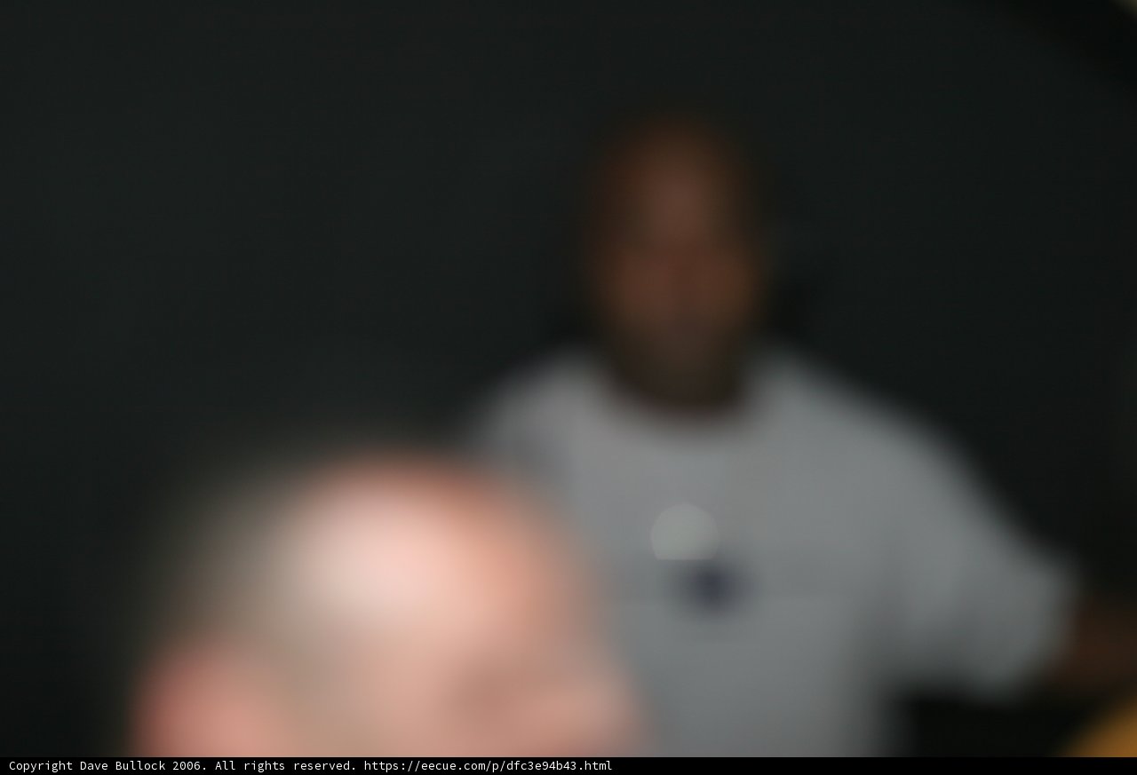 Blurry Man in the Dark Room