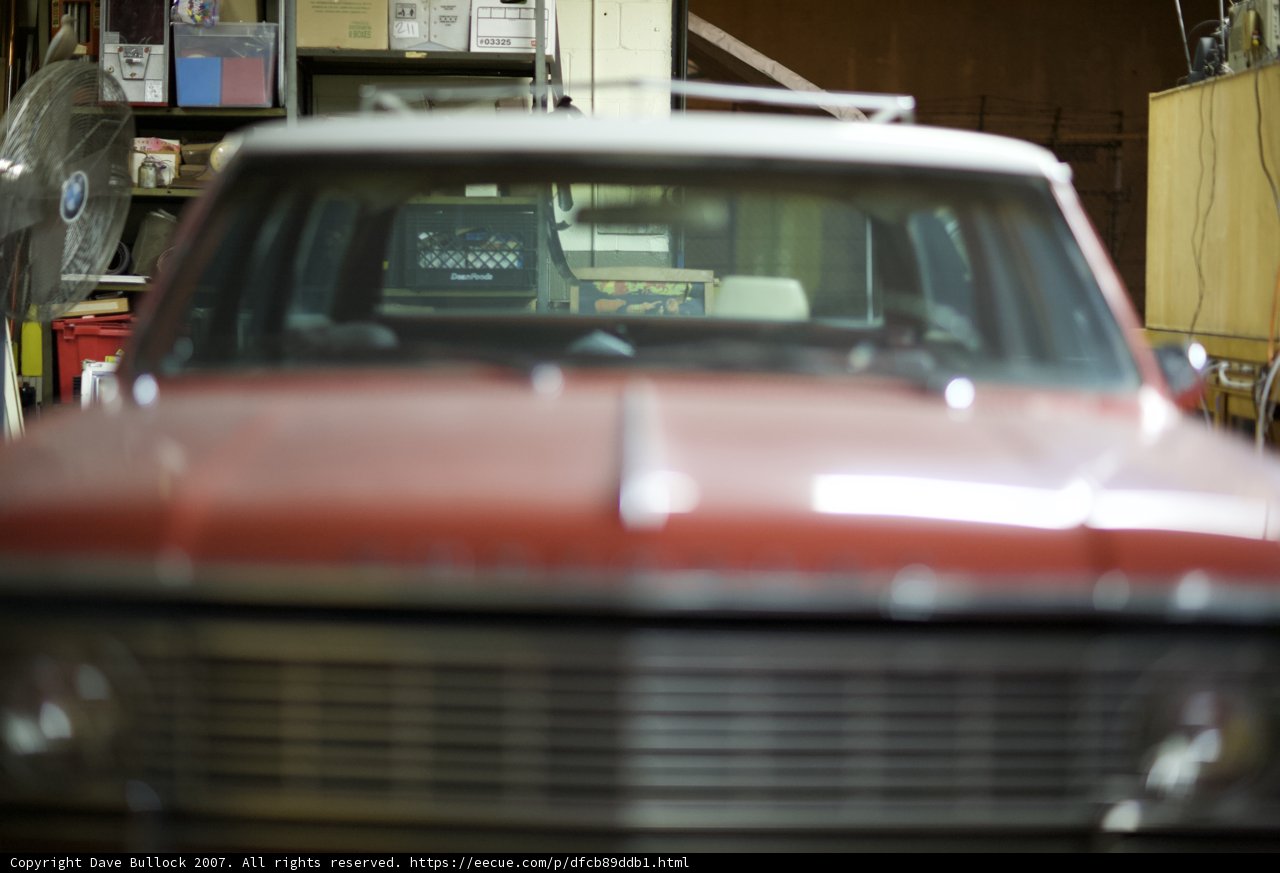 Red Spoke Machine in the Garage