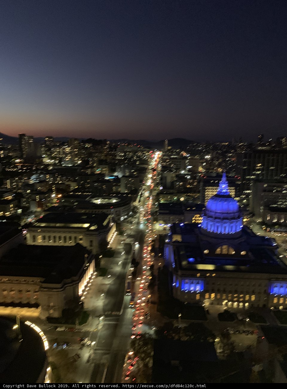 Blue Dome City Nightscape