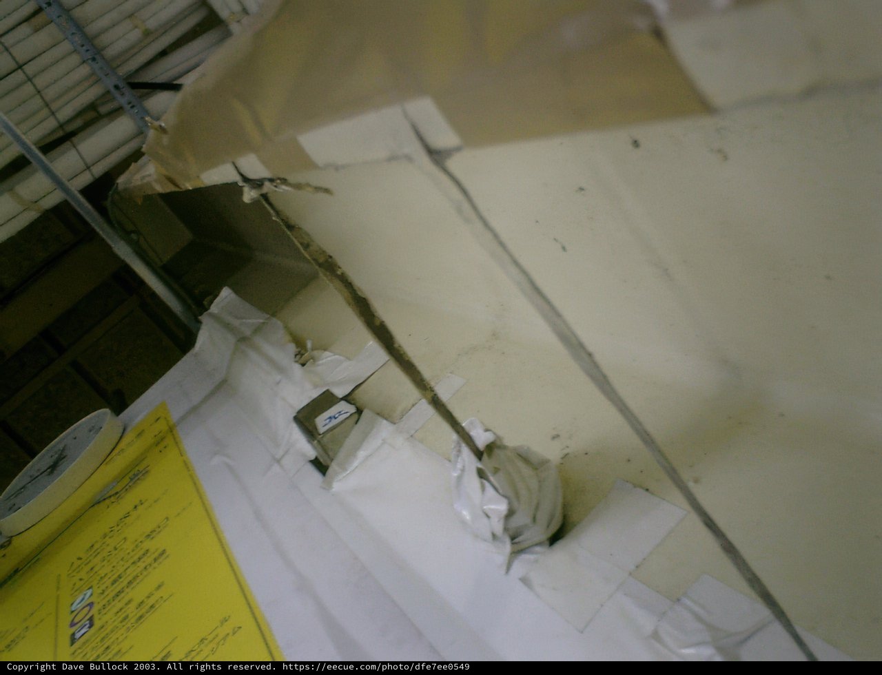 Yellow Sticker on Paper Document
