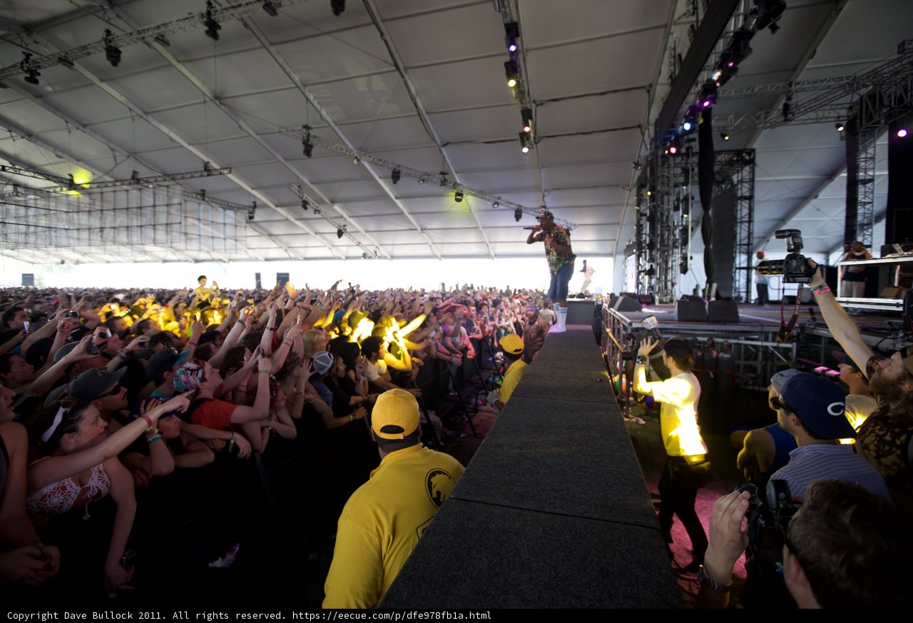 The Excited Crowd at Coachella 2011 Concert