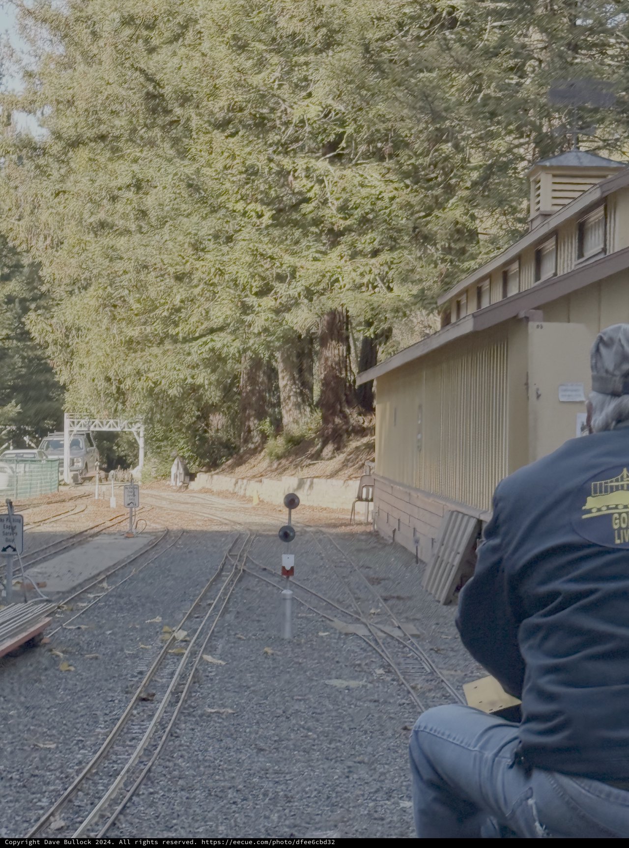 Photographer Capturing Heritage Railway Scene