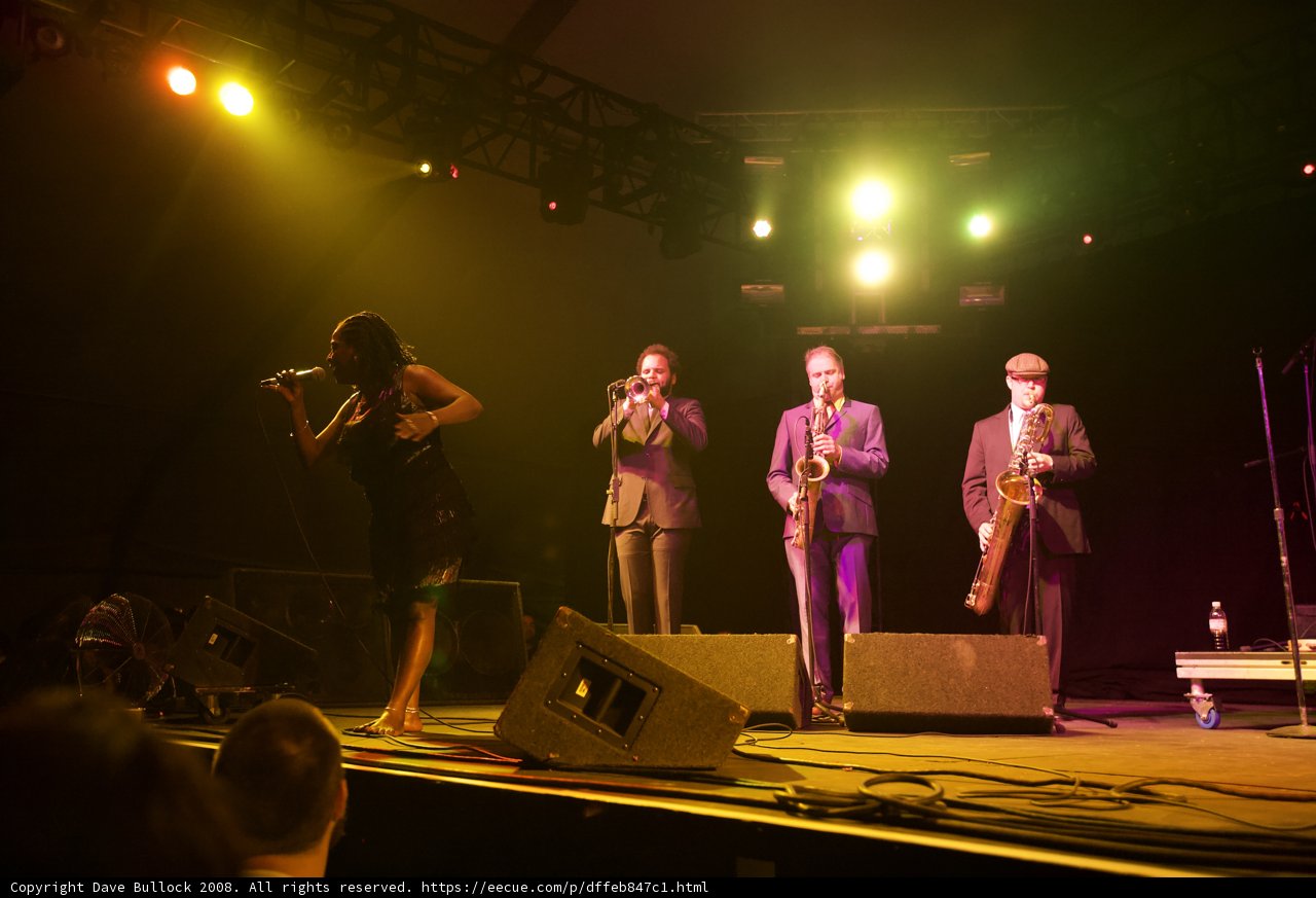 Music band performs to a crowd at Coachella