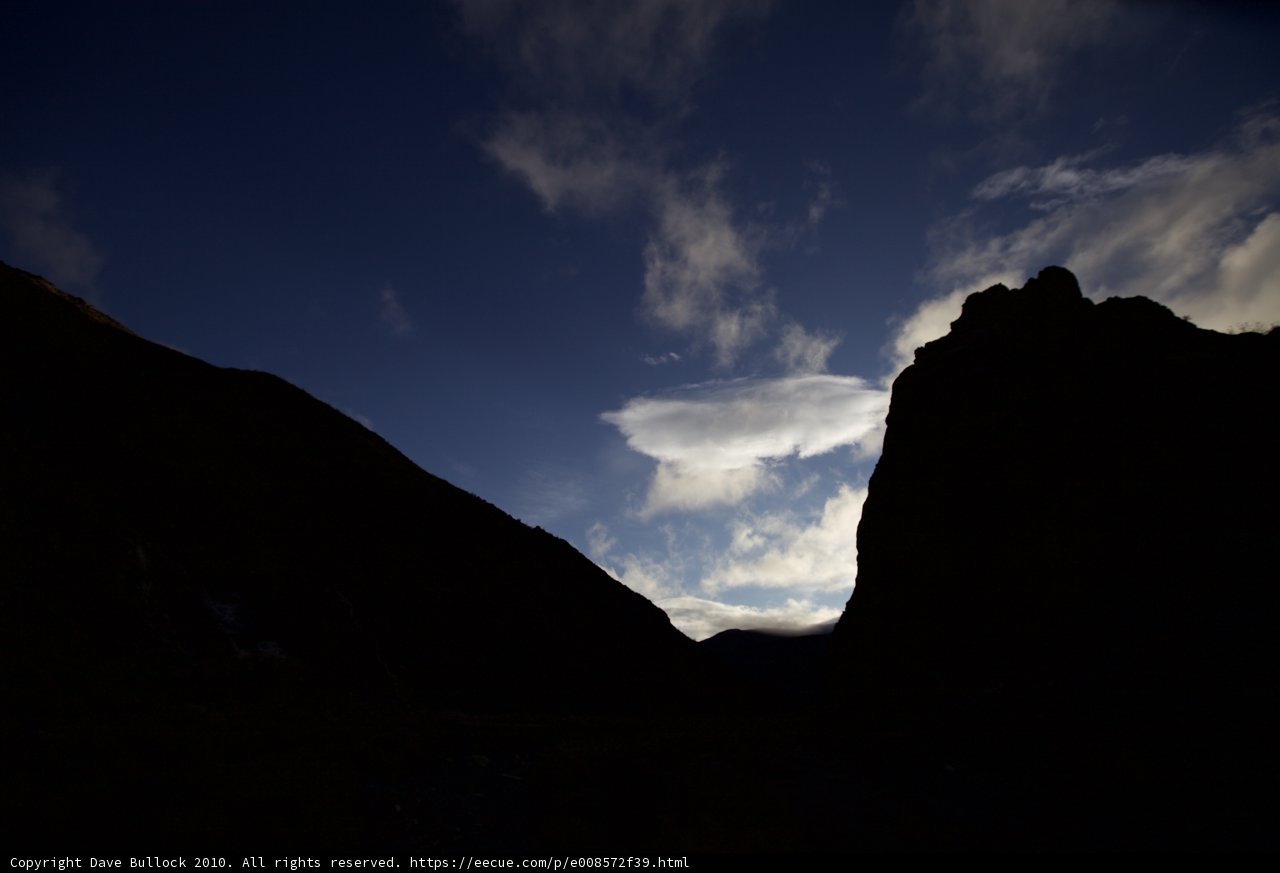 Majestic Cumulus Cloud Above Mountain Range