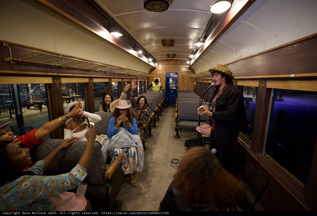 Live Country Music Performance on Vintage Train Car