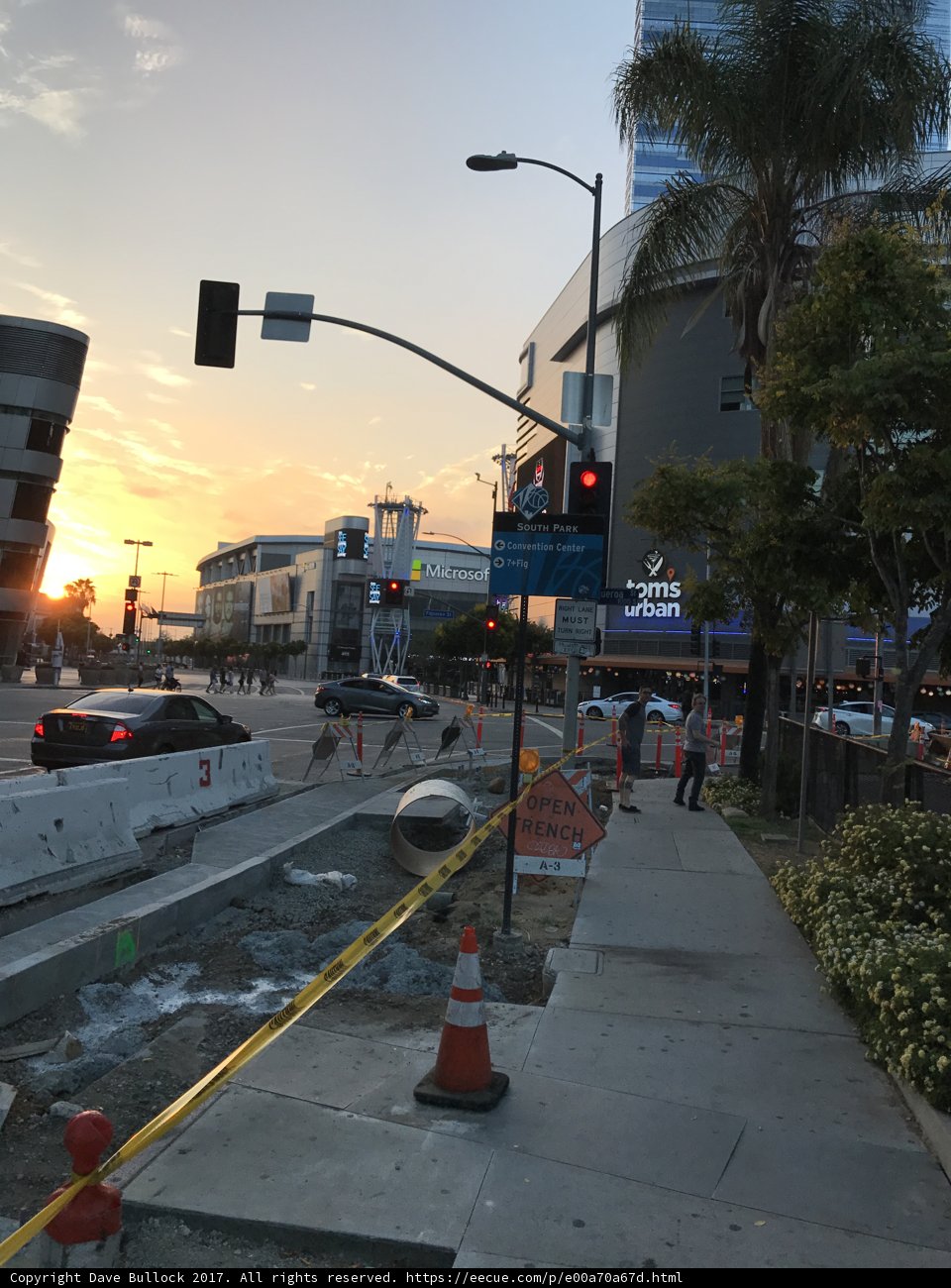 Busy City Intersection Under Construction