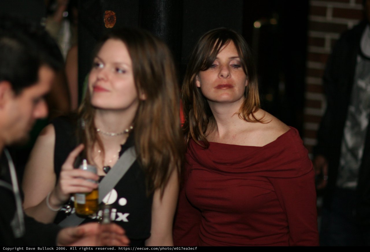 Two Women at a Dimly Lit Evening Event 2006