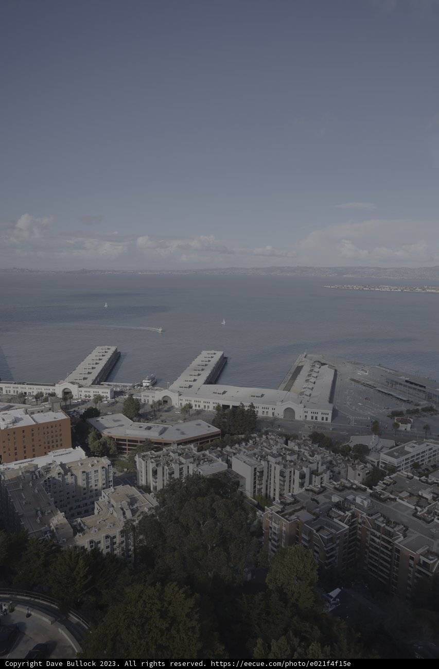 Aerial View of City and Waterfront