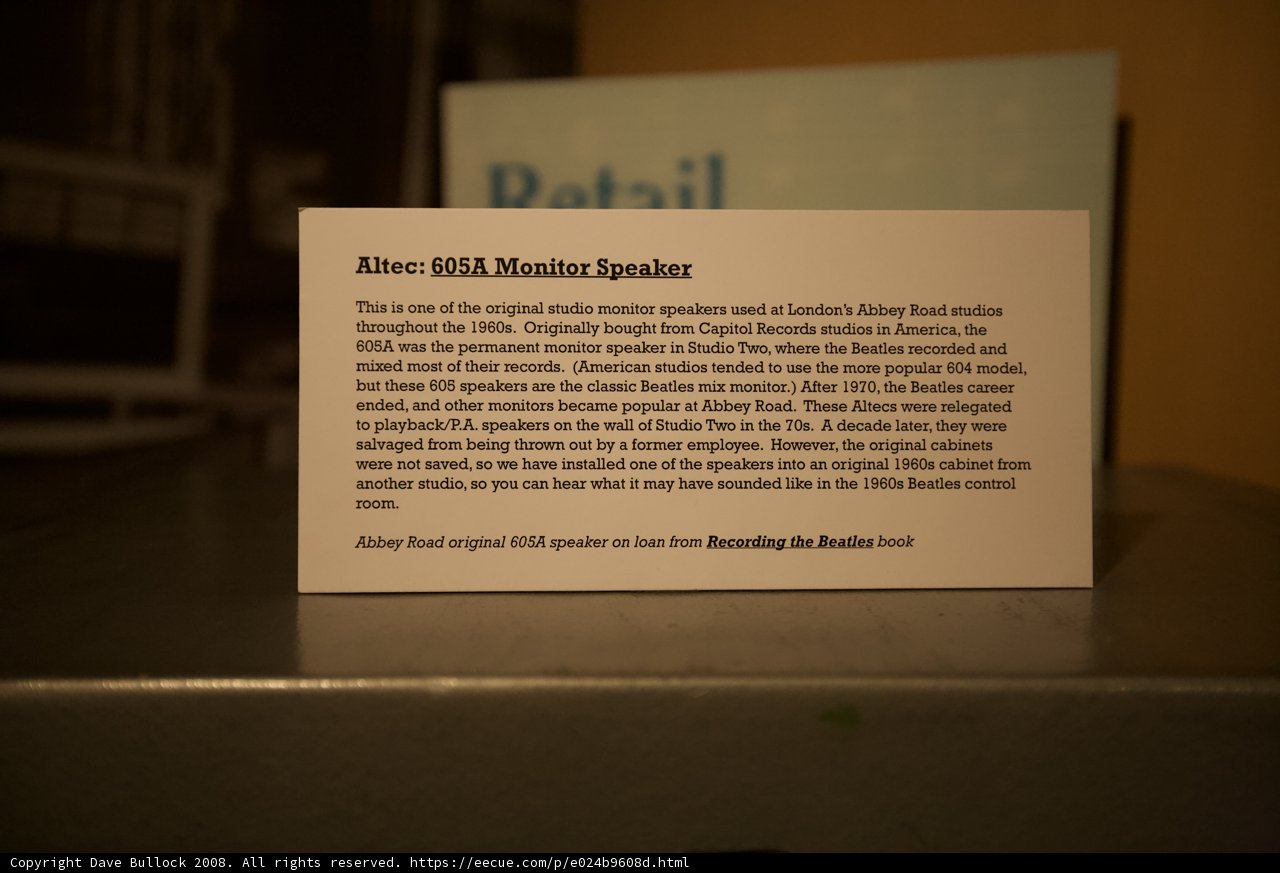 Museum Information Card