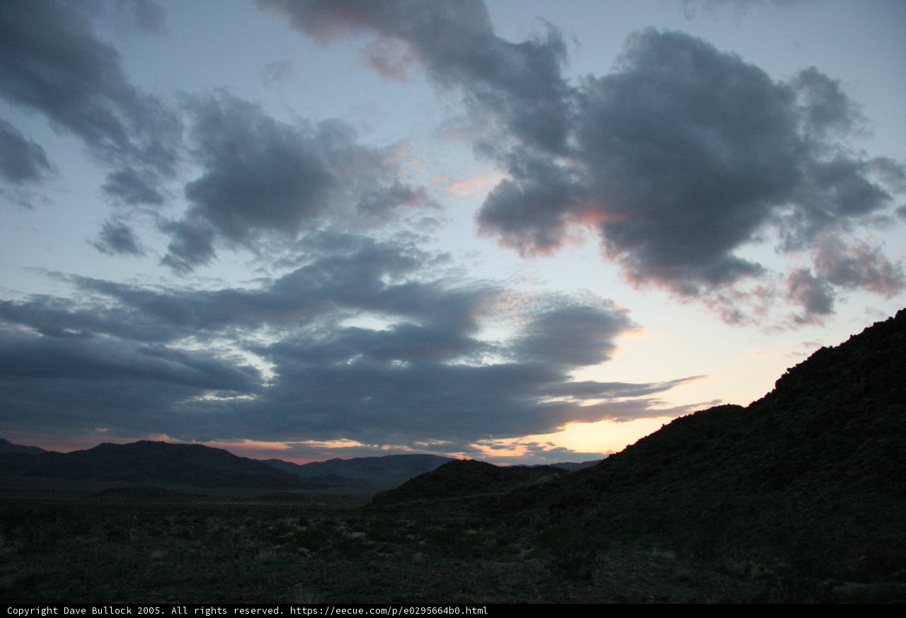 Desert Sunset with Clouds