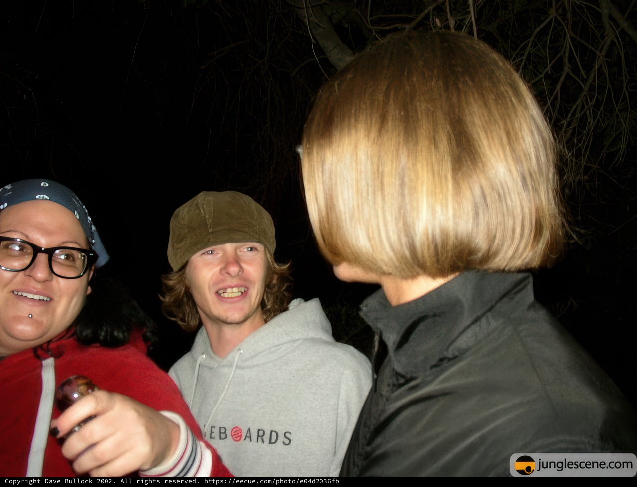 Three Friends Catching Up Outdoors
