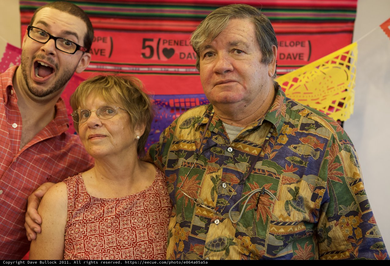 Anniversary Fiesta Celebration with Family Trio Posing
