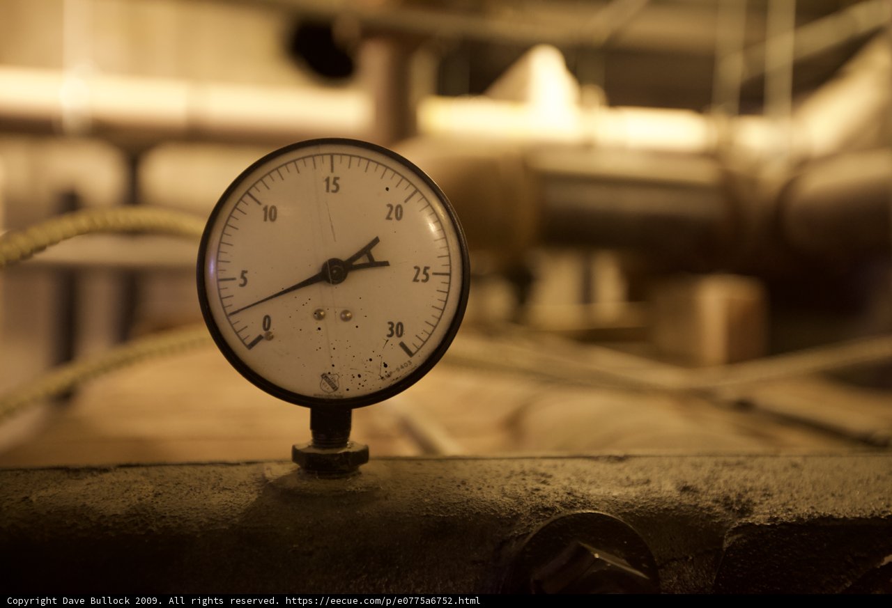 Pressure Gauge on Pipe