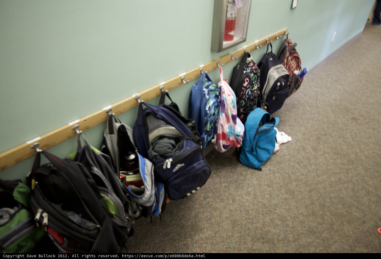Hanging backpacks