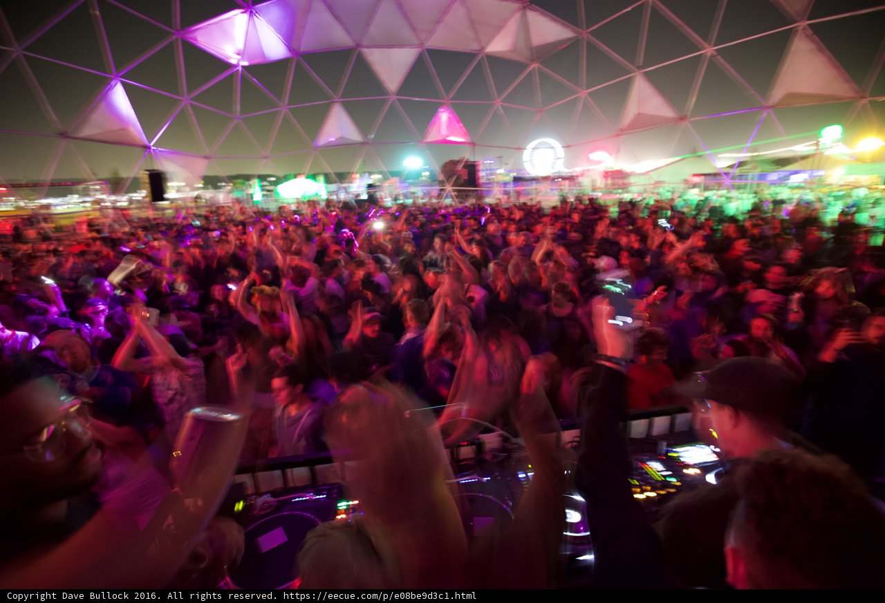 Clubgoers caught in a frenzy of music and lights