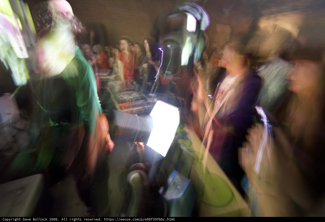 Blurry Nightclub Partygoers