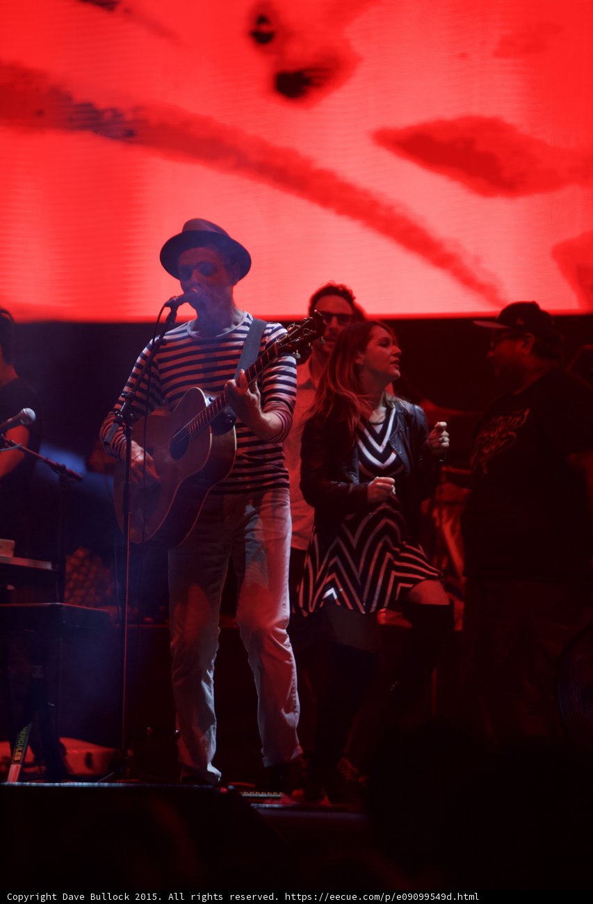 Belle and Sebastian Stuart Murdoch Full Body Woman Chevron Blue Side Light Red Video Screen