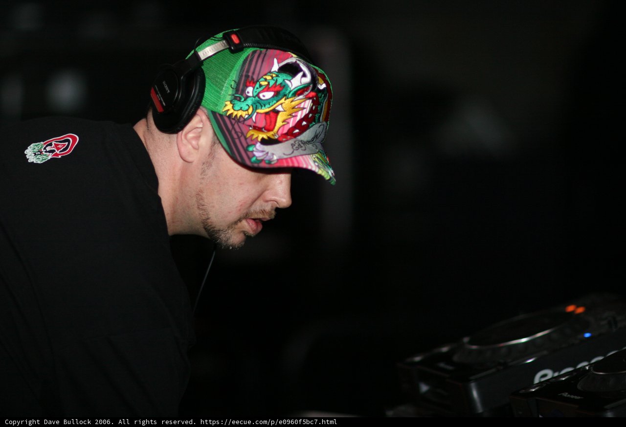 Funky Deejay in Black Baseball Cap
