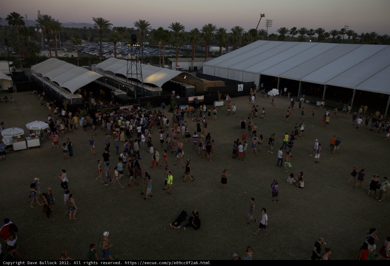 Coachella Crowd Gathers Outdoors