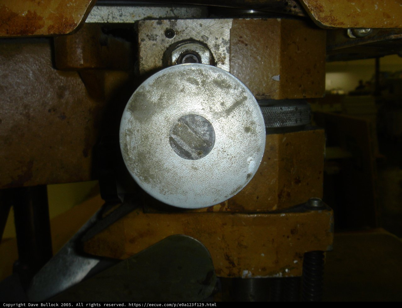 Metallic Spoke on Industrial Machine