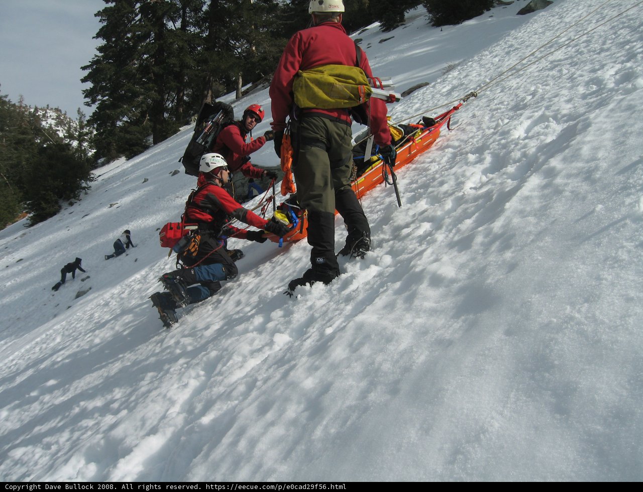 Emergency Rescue on a Snowy Slope