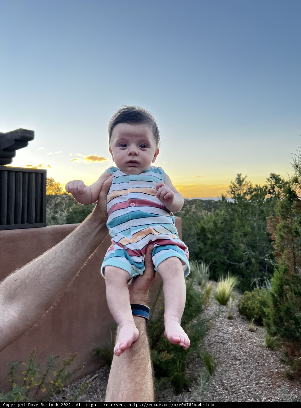 Sunset Baby Hold
